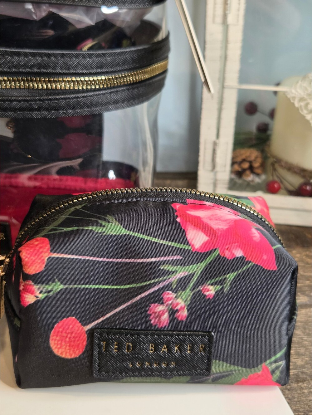 Ted Baker Black Clear & Floral Cosmetic Cases, Set Of 4 - Picture 7 of 9